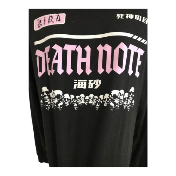 Death Note Misa Amane pink graphic print black long‎ sleeve tshirt size XL new - Picture 6 of 17